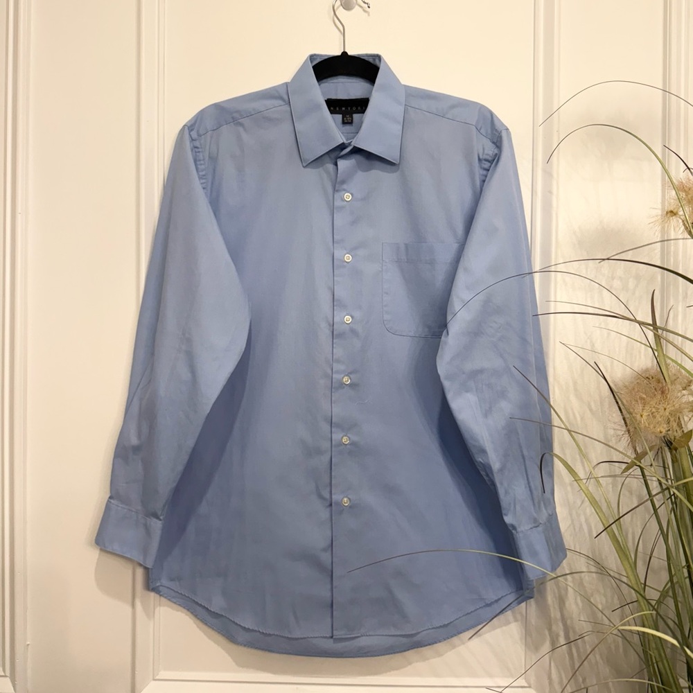 Classic Blue Men's Dress Shirt